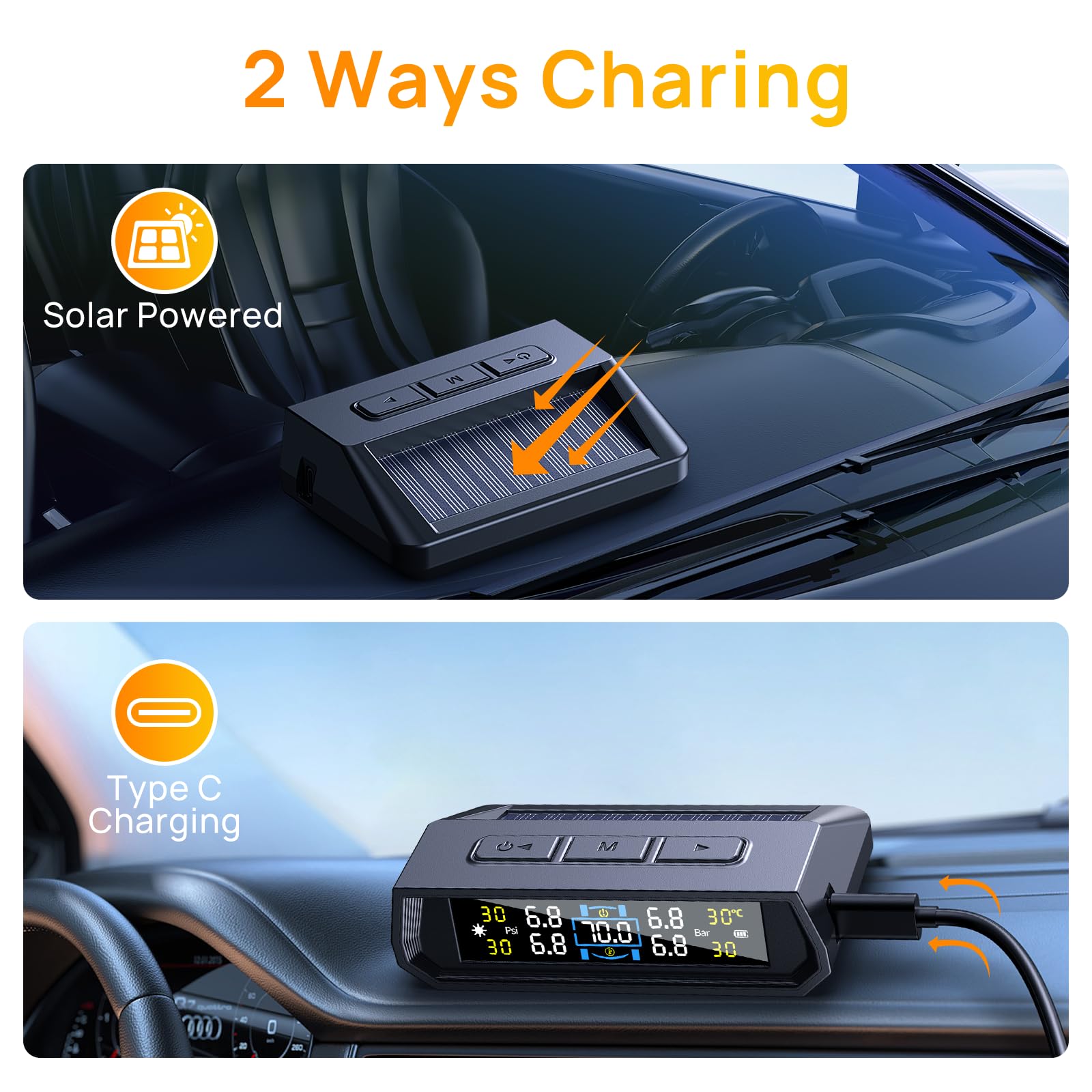 GEARGO RV Tire Pressure Monitoring System With Solar Charger – 4